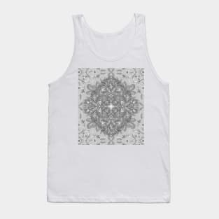 Vintage Winter Monochrome Doodle Tank Top